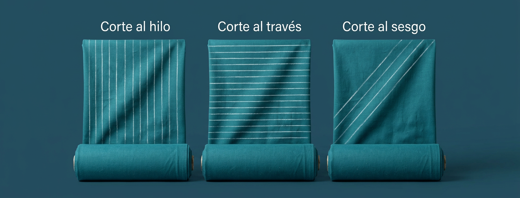 Tipos de corte: al hilo, al través y al sesgo